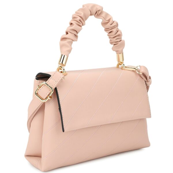 Fashion Smooth Pattern Wrinkle Handle Crossbody Bag Handbags