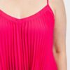 Pleated Tank Top With Adjustable Strap Tops