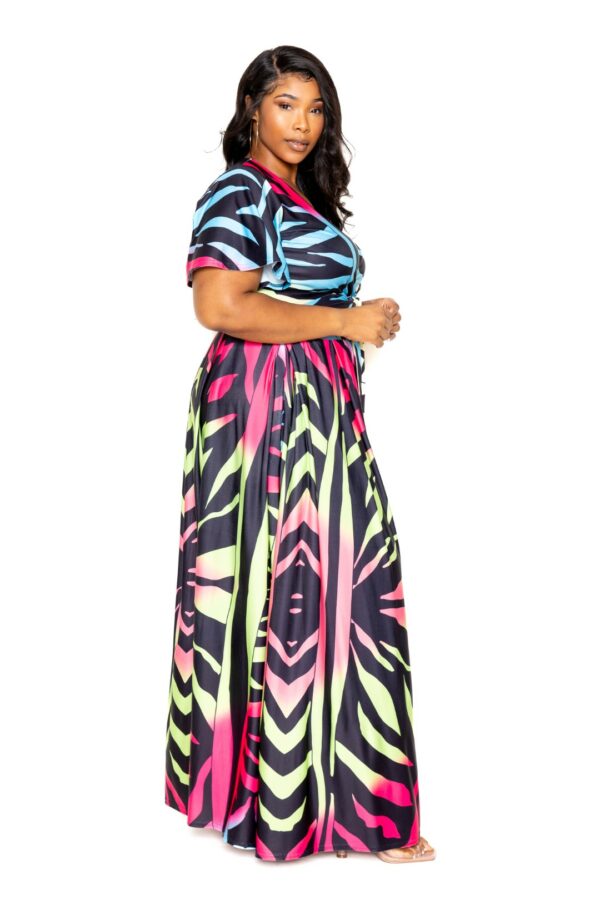 Ombre Animal Maxi Skirt & Top Set sets