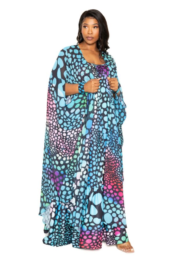 Dot Robe With Wrist Band outerwear