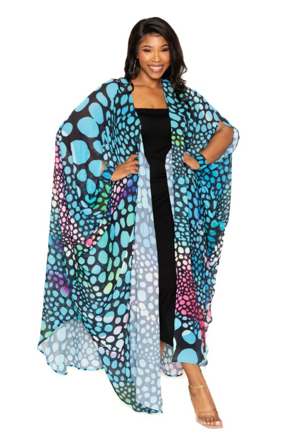 Dot Robe With Wrist Band outerwear