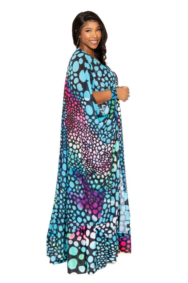 Dot Robe With Wrist Band outerwear