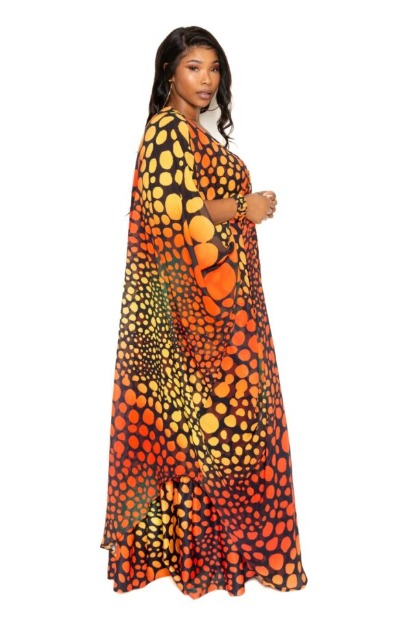 Dot Robe With Wrist Band outerwear