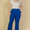 Plus Size Bubble Fabric Flare Pants Bottoms