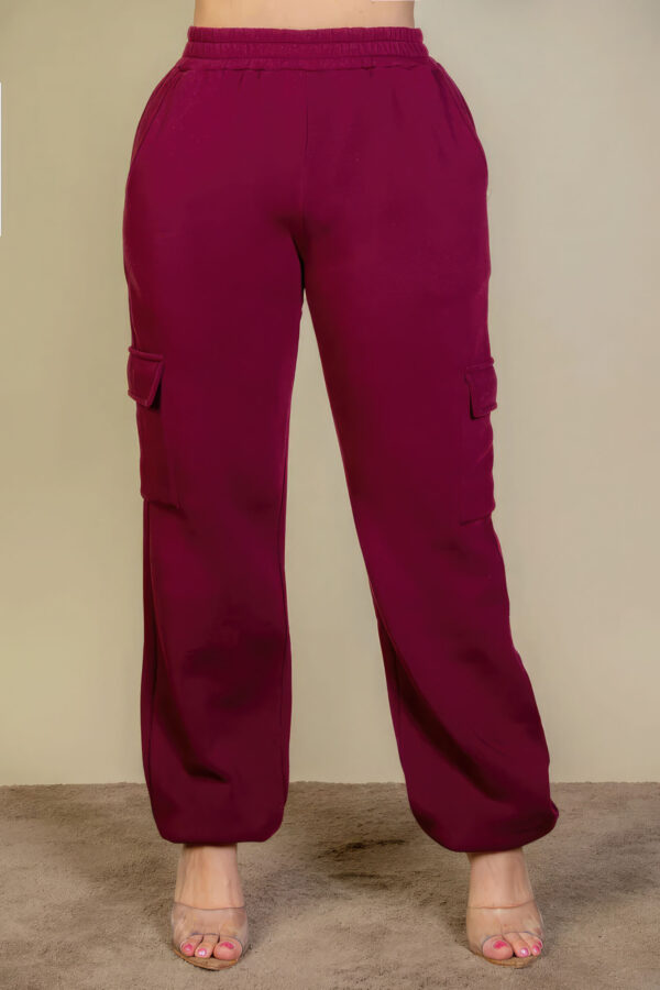 Plus Size Side Pocket Drawstring Waist Sweatpants Bottoms