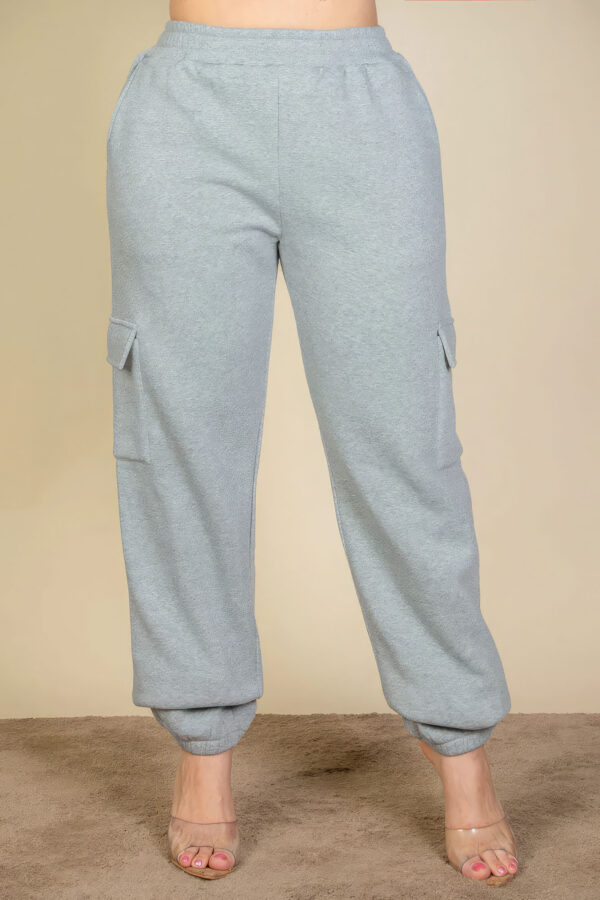 Plus Size Side Pocket Drawstring Waist Sweatpants Bottoms