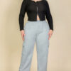 Plus Size Side Pocket Drawstring Waist Sweatpants Bottoms