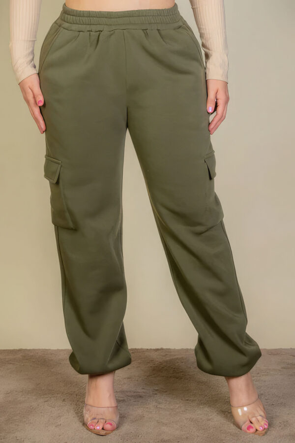 Plus Size Side Pocket Drawstring Waist Sweatpants Bottoms