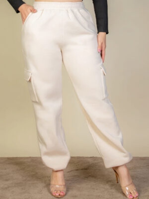 Plus Size Side Pocket Drawstring Waist Sweatpants Bottoms