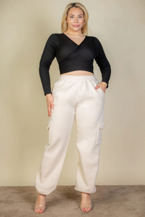 Plus Size Side Pocket Drawstring Waist Sweatpants Bottoms