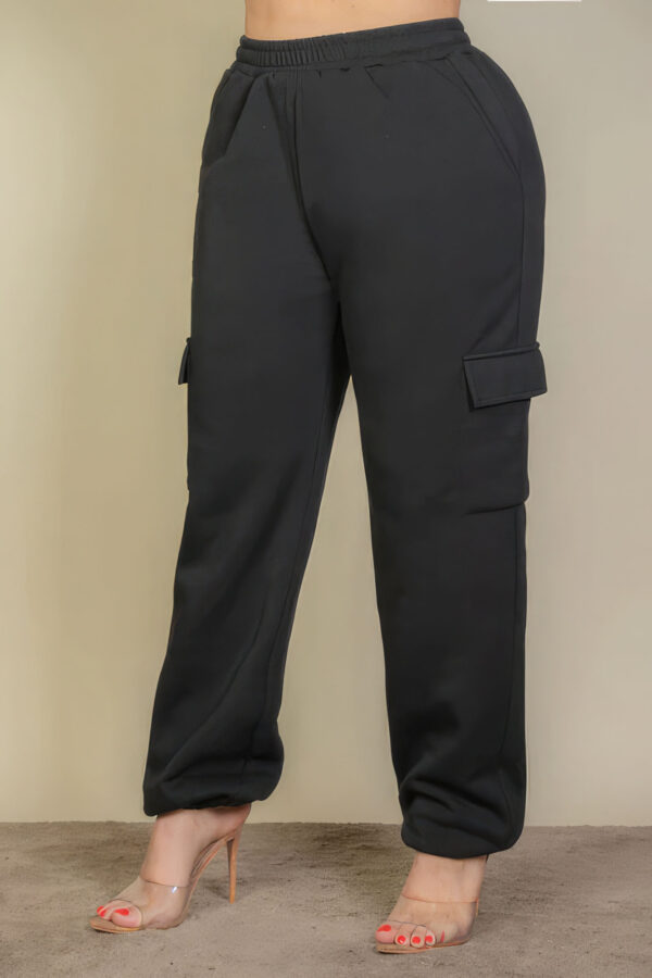 Plus Size Side Pocket Drawstring Waist Sweatpants Bottoms