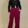 Plus Size Side Pocket Drawstring Waist Sweatpants Bottoms