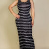 Plus Size Tie Dye Printed Tank Bodycon Maxi Dress Basics