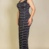 Plus Size Tie Dye Printed Tank Bodycon Maxi Dress Basics