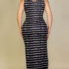 Plus Size Tie Dye Printed Tank Bodycon Maxi Dress Basics