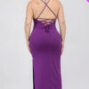 Plus Size Crisscross Back Split Thigh Maxi Dress Basics