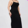 Plus Size Crisscross Back Split Thigh Maxi Dress Basics