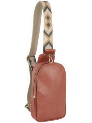 Smooth Zipper Sling Crossbody With Guitar Strap Handbags ACCESSORIES