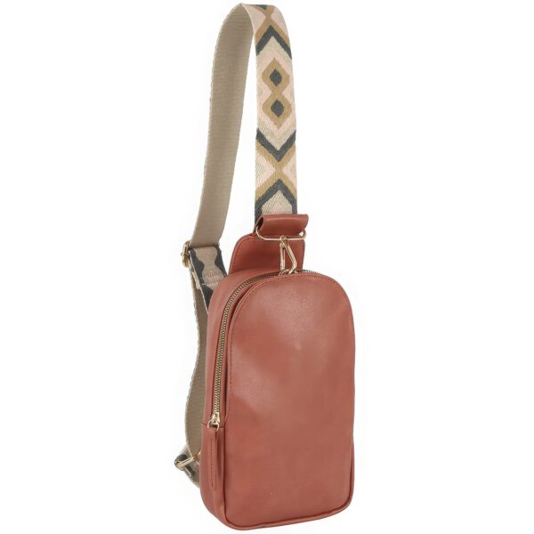 Smooth Zipper Sling Crossbody With Guitar Strap Handbags ACCESSORIES