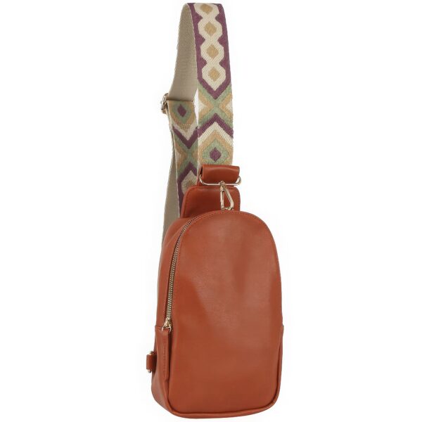 Smooth Zipper Sling Crossbody With Guitar Strap Handbags ACCESSORIES