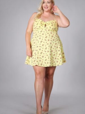 Plus Size Floral Fit And Flare Dress Dresses