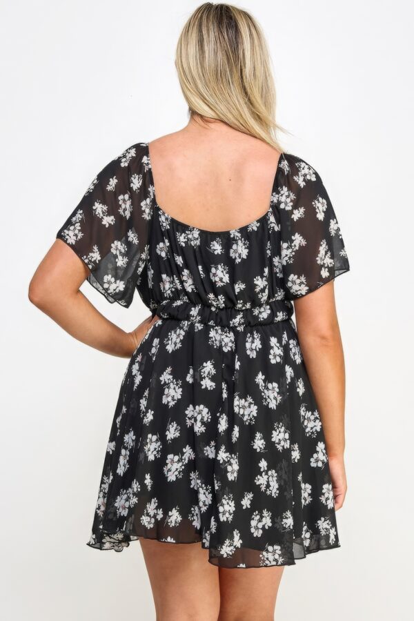 Plus Size Floral Chiffon Dress Dresses