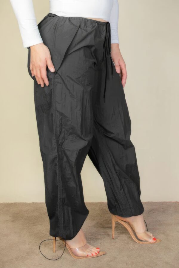 Plus Size Drawstring Waist Parachute Pants Bottoms