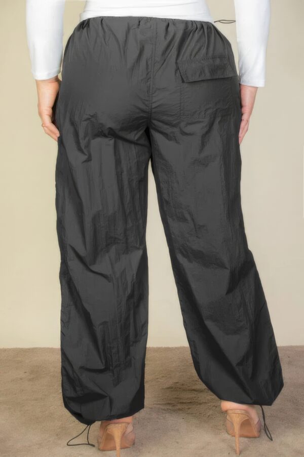 Plus Size Drawstring Waist Parachute Pants Bottoms