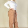 Plus Size Drawstring Waist Parachute Pants Bottoms