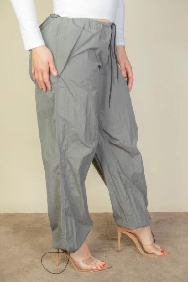 Plus Size Drawstring Waist Parachute Pants Bottoms