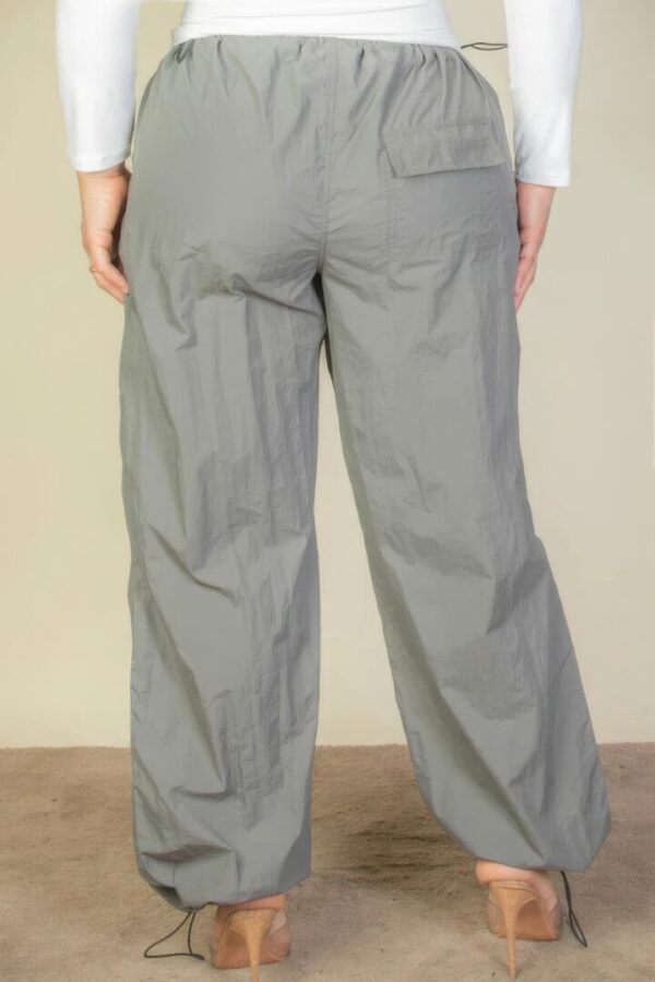 Plus Size Drawstring Waist Parachute Pants Bottoms