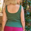 Plus Sleeveless Round Neck With Split Detail Ribbed Top Tops