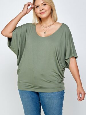 Solid Knit Top, With A Flowy Silhouette Tops