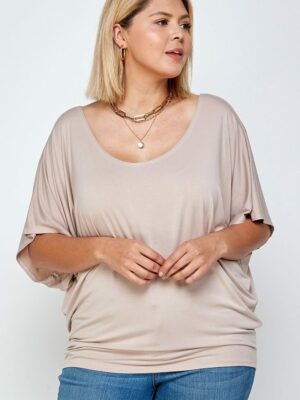 Solid Knit Top, With A Flowy Silhouette Tops