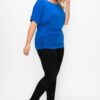 Short Sleeve Top Featuring A Round Neck And Ruched Sides Tops