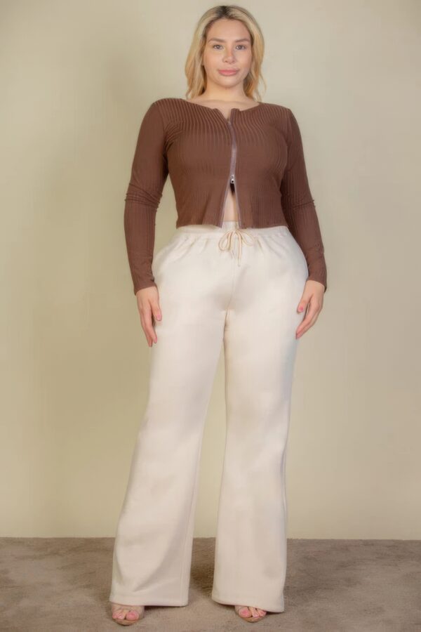 Plus Size Drawstring Waist Slant Pocket Sweatpants Bottoms