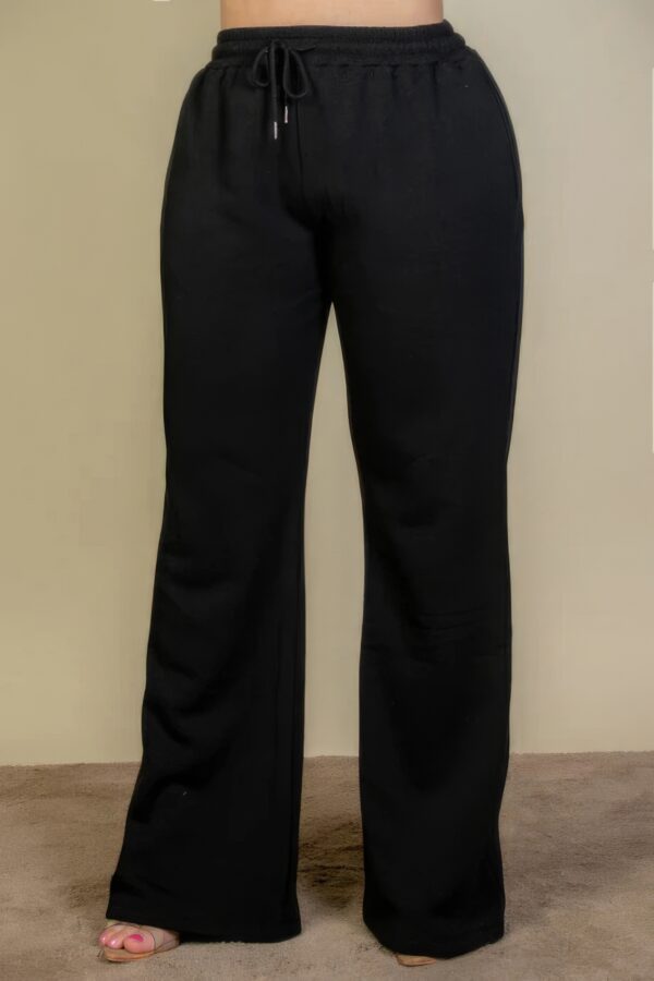 Plus Size Drawstring Waist Slant Pocket Sweatpants Bottoms