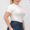 Plus Size Ribbed Short Sleeve Bodysuit Basics