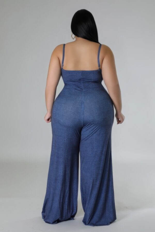 Wide Leg Stretch Jumpsuit Rompers