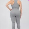 Plus Size Crop Tank Top & Ruched Pants Set Basics