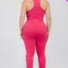 Plus Size Crop Tank Top & Ruched Pants Set Basics