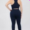 Plus Size Crop Tank Top & Ruched Pants Set Basics