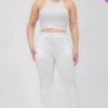 Plus Size Crop Tank Top & Ruched Pants Set Basics