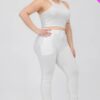 Plus Size Crop Tank Top & Ruched Pants Set Basics