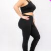 Plus Size Crop Tank Top & Ruched Pants Set Basics