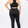 Plus Size Crop Tank Top & Ruched Pants Set Basics